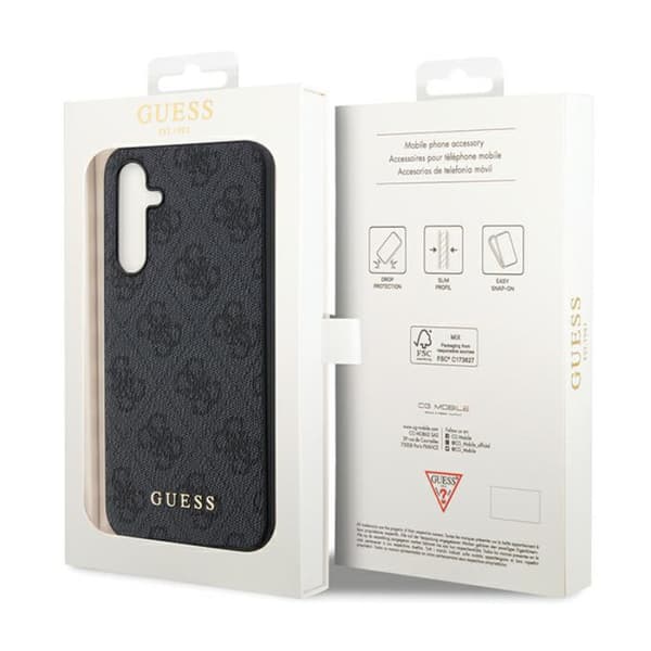 Guess 4G Metal Guld Logo - Samsung Galaxy S23 FE Cover (Grå)