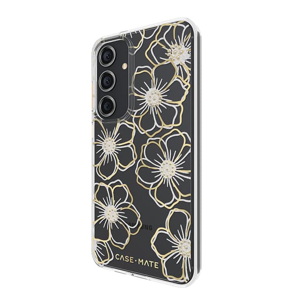 Case-Mate Floral Gems - Samsung Galaxy S24+ etui (guld)
