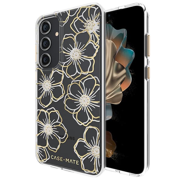 Case-Mate Floral Gems - Samsung Galaxy S24+ etui (guld)