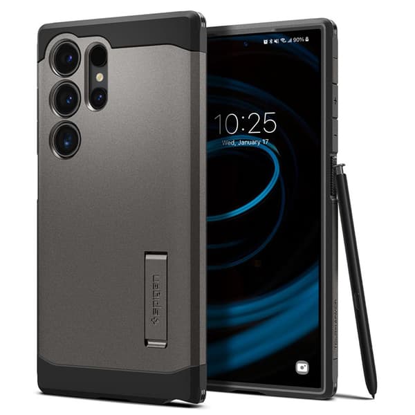 Spigen Tough Armor - Etui til Samsung Galaxy S24 Ultra (Gunmetal)
