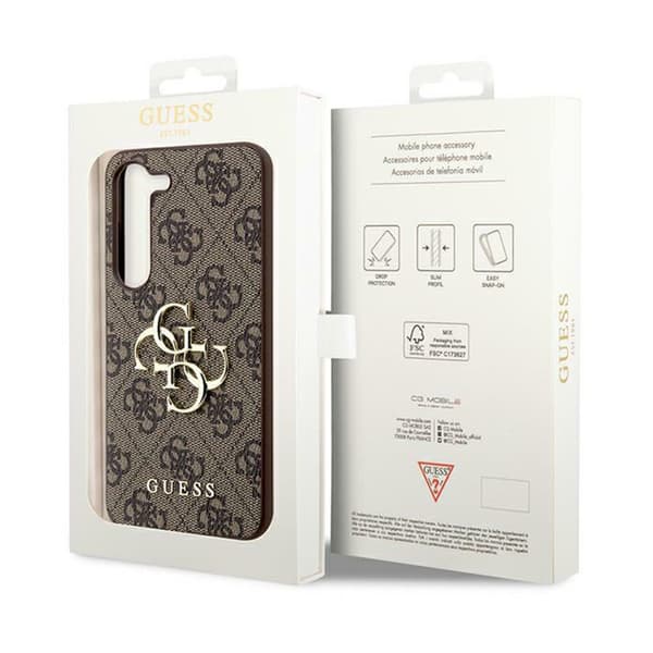 Guess 4G Big Metal Logo - Samsung Galaxy S24-fodral (brunt)
