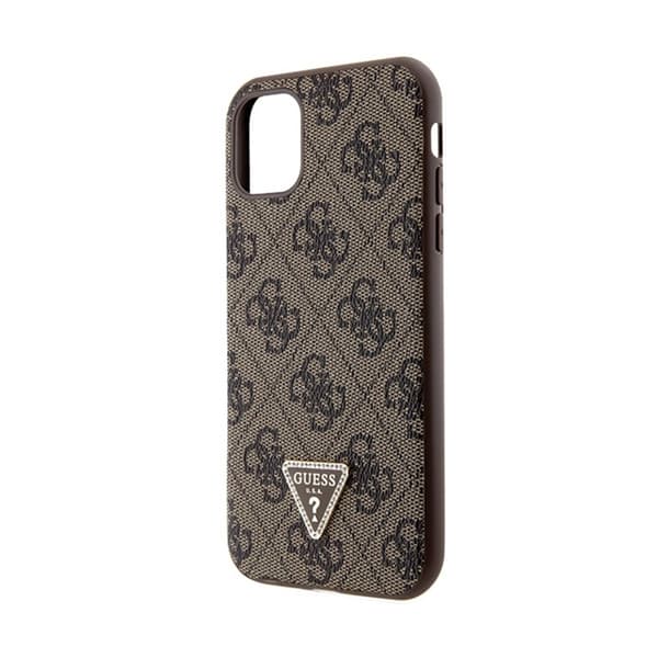 Guess Crossbody 4G metalllogotyp - iPhone 11-fodral (brunt)