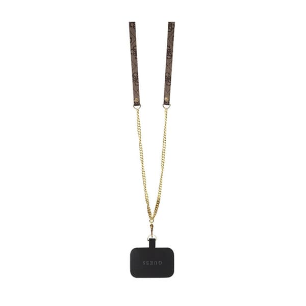 Guess Crossbody 4G metalllogotyp - iPhone 11-fodral (brunt)