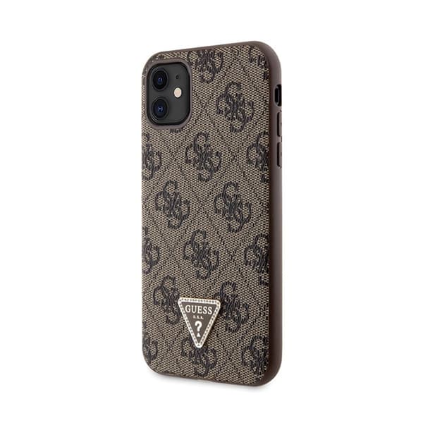 Guess Crossbody 4G metalllogotyp - iPhone 11-fodral (brunt)