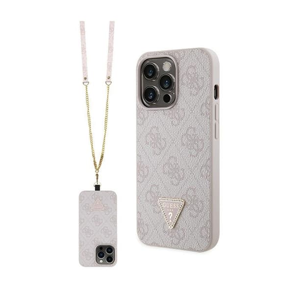 Guess Crossbody 4G metallilogo - iPhone 13 Pro -kotelo (vaaleanpunainen)