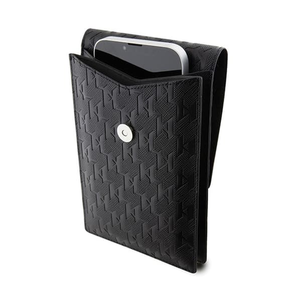 Karl Lagerfeld Saffiano Monogram Choupette - Crossbody telefonväska (svart)