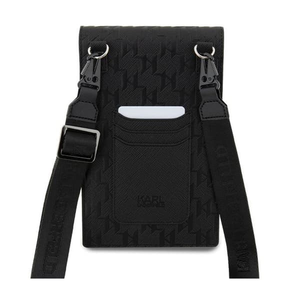 Karl Lagerfeld Saffiano Monogram Choupette - Crossbody telefonväska (svart)