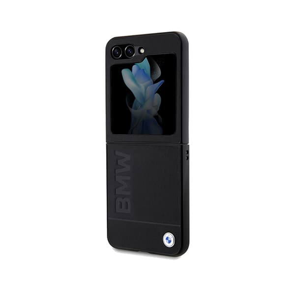 BMW Leather Hot Stamp - Samsung Galaxy Z Flip 5-fodral (svart)