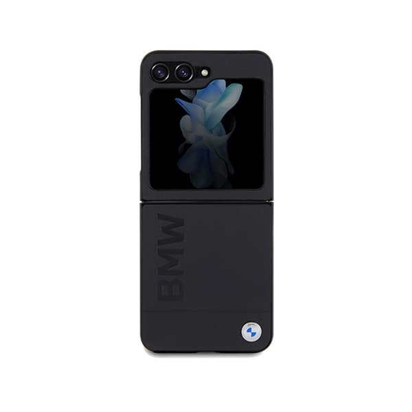 BMW Leather Hot Stamp - Samsung Galaxy Z Flip 5-fodral (svart)