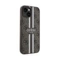 Miniatyrbild 4 av 7: Guess 4G Printed Stripes MagSafe - iPhone 15-fodral (brunt)