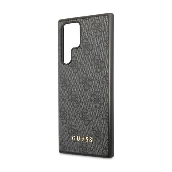 Guess 4G metallguldlogotyp - Samsung Galaxy S24 Ultra-fodral (svart)