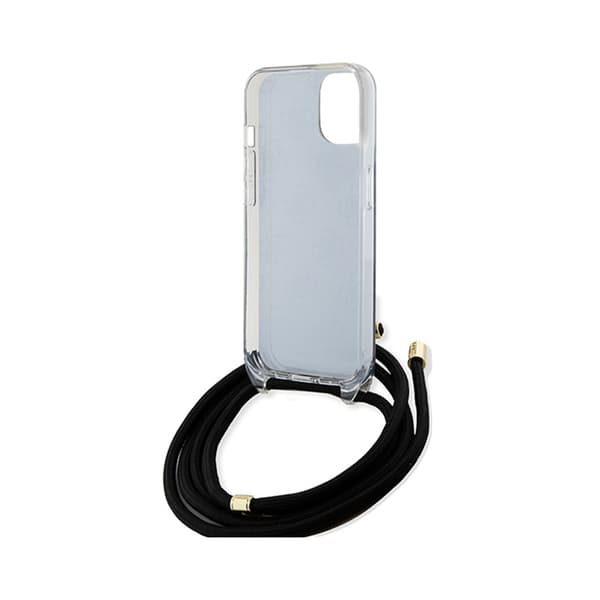 Guess Crossbody Cord 4G Print - iPhone 15-fodral (svart)