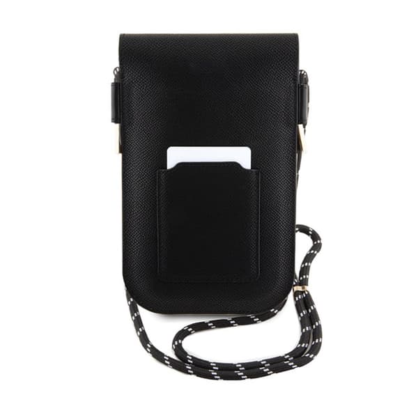 Hello Kitty nahkainen piilotettu Kitty johto - Crossbody puhelinlaukku (musta)