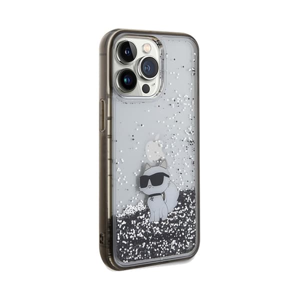 Karl Lagerfeld Liquid Glitter Choupette - iPhone 13 Pro Max etui (gennemsigtig)