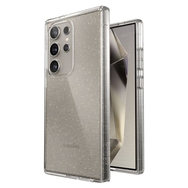 Speck Presidio Lux Glitter - Samsung Galaxy S24 Ultra Cover (Klar / Guld Glitter)
