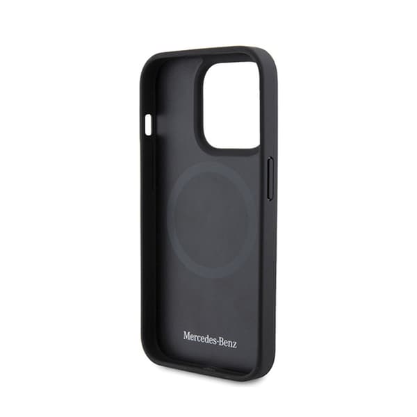 Mercedes Læder & Alu MagSafe - iPhone 15 Pro etui (sølv)