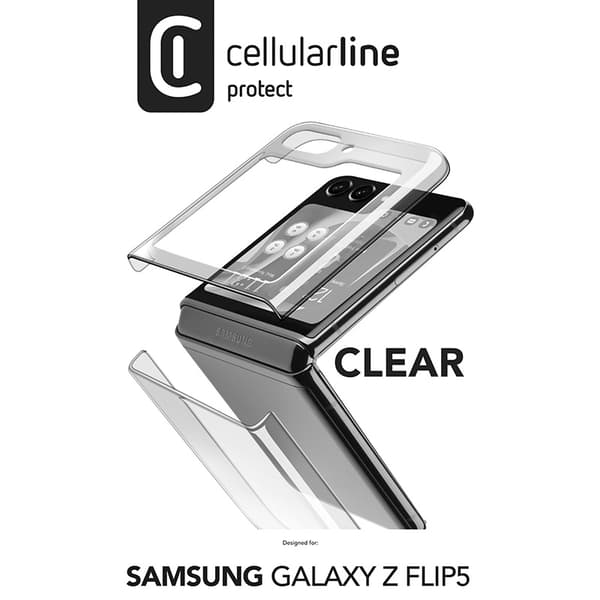 Cellularline klart etui - Samsung Galaxy Z Flip 5 etui (gennemsigtig)