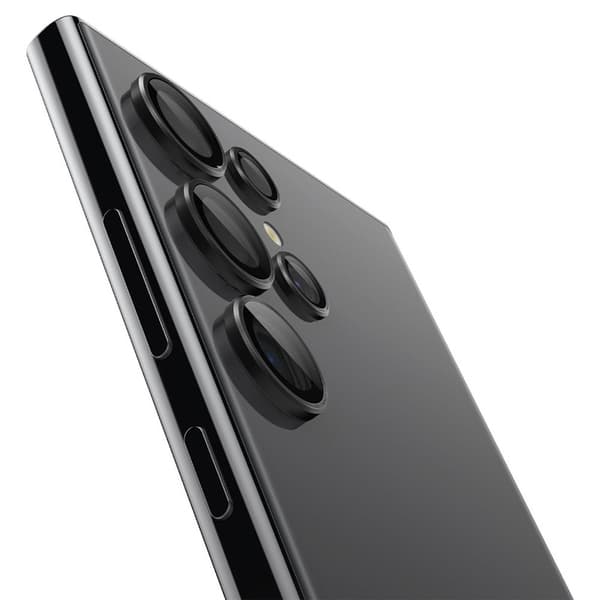 Spigen Optik.TR EZ Fit Camera Lens Protector 2-Pack - Glas Lens Protector til Samsung Galaxy S24 Ultra (2 stk) (Sort)