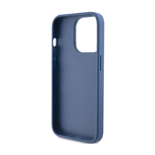 Guess 4G Bottom Stripe Metal Logo Collection - iPhone 15 Pro Max etui (blå)