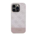 Pikkukuva 3 / 8: Guess 4G Bottom Stripe Metal Logo Collection - iPhone 15 Pro -kotelo (vaaleanpunainen)