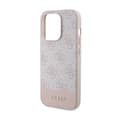 Pikkukuva 6 / 8: Guess 4G Bottom Stripe Metal Logo Collection - iPhone 15 Pro -kotelo (vaaleanpunainen)