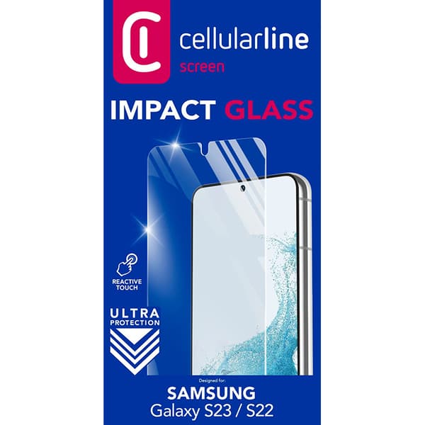 Cellularline Impact Glass - Karkaistu suojalasi Samsung Galaxy S23 / S22:lle
