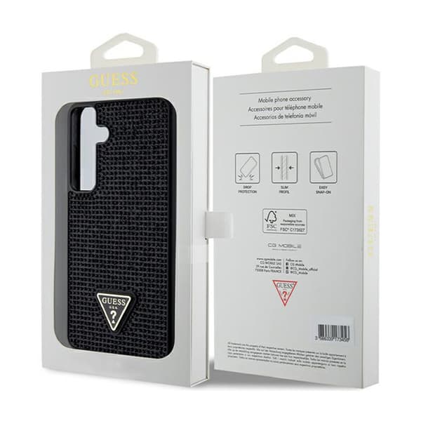 Guess Rhinestone Triangle - Samsung Galaxy S24+ etui (sort)