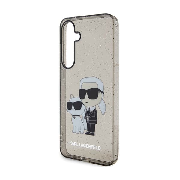 Karl Lagerfeld IML Glitter Karl & Choupette - Samsung Galaxy S24+ etui (sort)