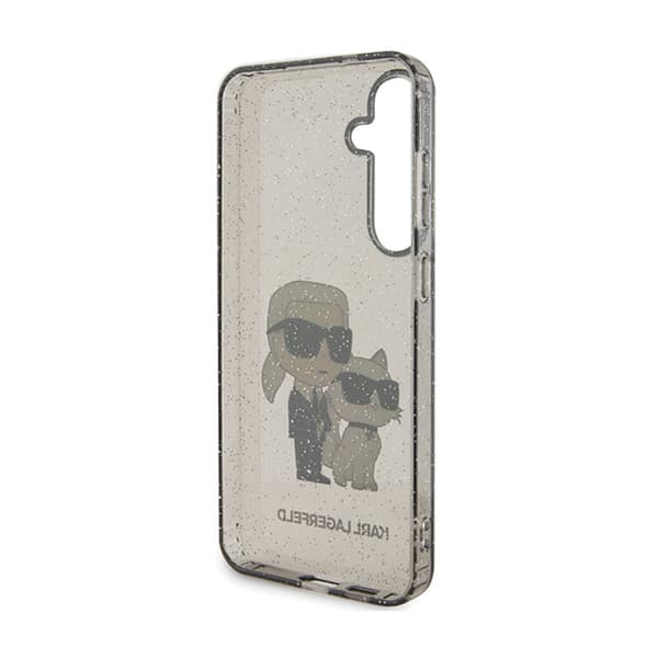 Karl Lagerfeld IML Glitter Karl & Choupette - Samsung Galaxy S24+ etui (sort)