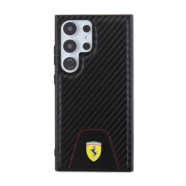 Ferrari Carbon-syet bund - Samsung Galaxy S24 Ultra-etui (sort)