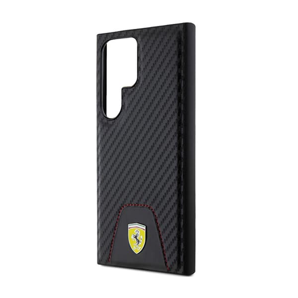 Ferrari Carbon-syet bund - Samsung Galaxy S24 Ultra-etui (sort)