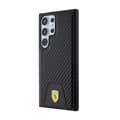 Miniatyrbillede 2 af 8: Ferrari Carbon-syet bund - Samsung Galaxy S24 Ultra-etui (sort)