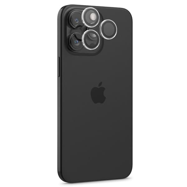 Spigen Optik.TR EZ Fit Camera Lens Protector 2-Pack - Lens Protector Glas til iPhone 15 Pro / 15 Pro Max / iPhone 14 Pro / 14 Pro Max (2 stk) (Klar)