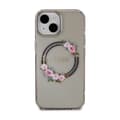 Miniatyrbillede 3 af 8: Guess IML Flowers Wreath MagSafe - iPhone 15 etui (sort)