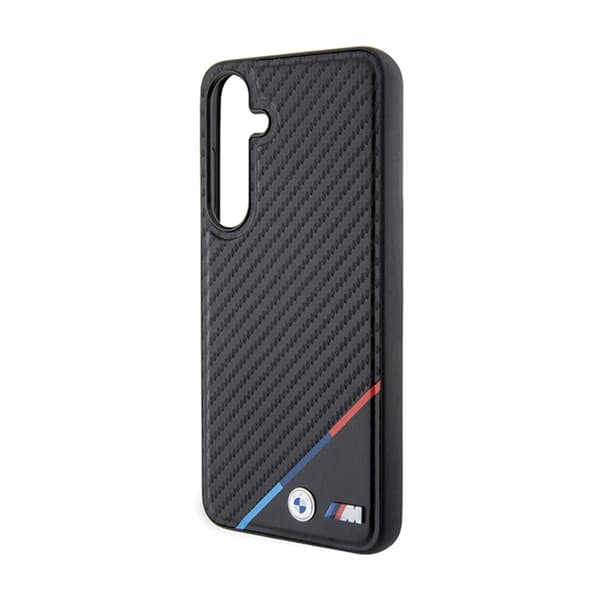 BMW Carbon Tricolor Line MagSafe - Samsung Galaxy S24-fodral (svart)
