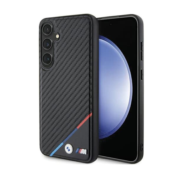 BMW Carbon Tricolor Line MagSafe - Samsung Galaxy S24 etui (sort)