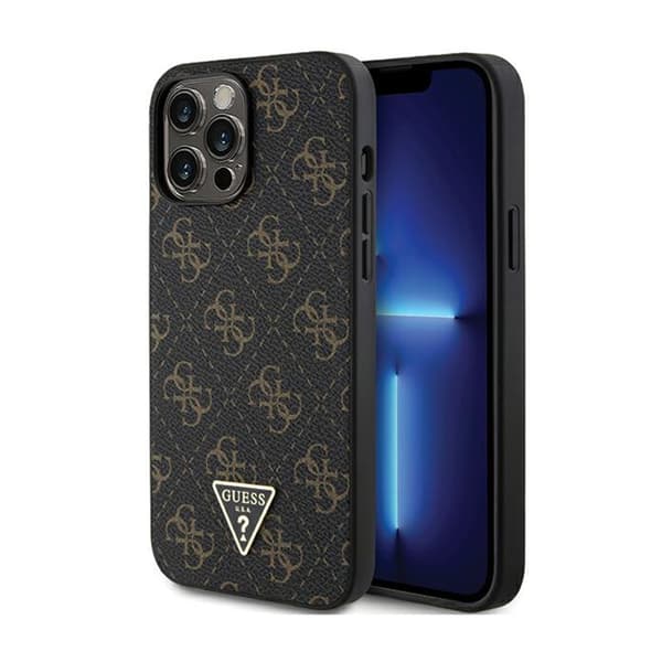 Guess 4G Triangle Metal Logo - iPhone 14 Pro Cover (Sort)