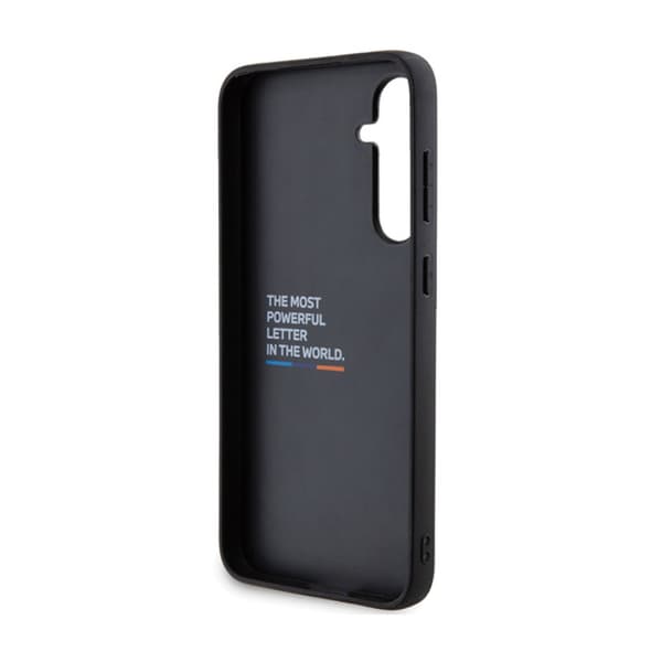 BMW Leather Carbon Blue Line - Samsung Galaxy S23 FE Fodral (svart)