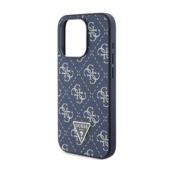Guess 4G Triangle Metal Logo - iPhone 15 Pro -kotelo (sininen)