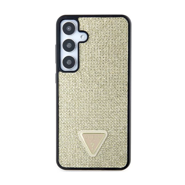 Guess Rhinestone Triangle - Samsung Galaxy S24+ skal (guld)