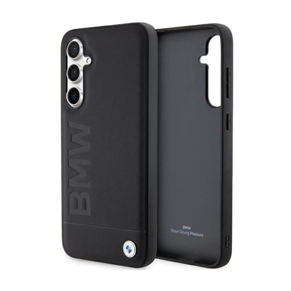 BMW Læder Hot Stamp - Samsung Galaxy S23 FE etui (sort)