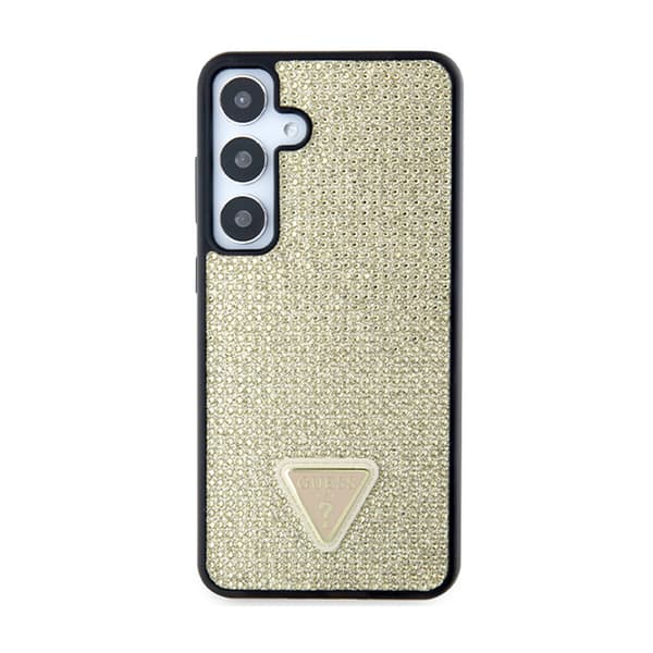 Guess Rhinestone Triangle - Samsung Galaxy S24-fodral (guld)