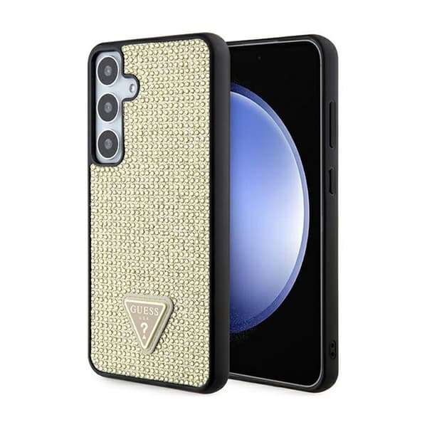 Guess Rhinestone Triangle - Samsung Galaxy S24-fodral (guld)