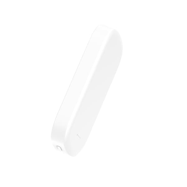 Crong MagSpot Power Bank - Erittäin ohut langaton virtapankki MagSafe 5000 mAh:lla, USB-C 20 W PD (valkoinen)