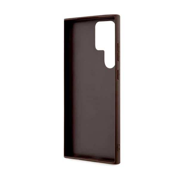Guess 4G Bottom Stripe Metal Logo Collection - Samsung Galaxy S24 Ultra Cover (Brun)