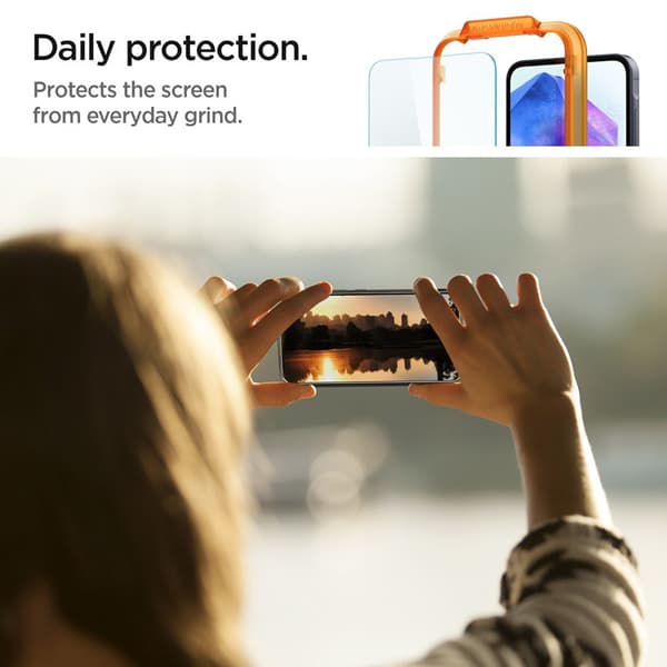 Spigen Alm Glas.TR 2-Pack - Hærdet glas til Samsung Galaxy A55 5G (gennemsigtig)