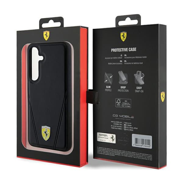 Ferrari Hot Stamp V Lines MagSafe - Samsung Galaxy S24+ etui (sort)