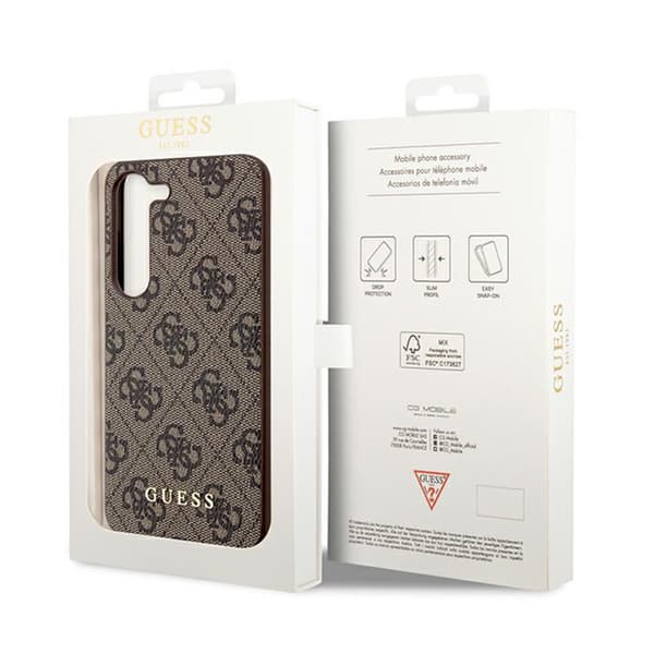 Guess 4G Charms Collection - Samsung Galaxy S24-fodral (brunt)