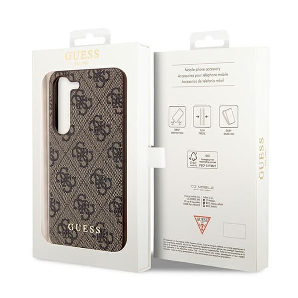 Guess 4G Metal Gold Logo - Samsung Galaxy S24+ etui (brun)