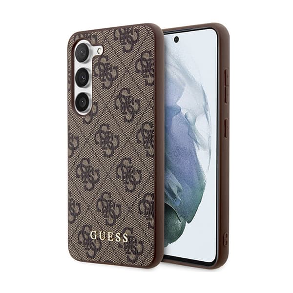 Guess 4G Metal Gold Logo - Samsung Galaxy S24+ etui (brun)